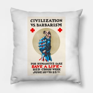 Civilization vs Barbarism Pillow