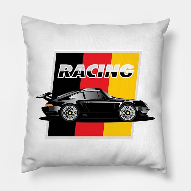 Racing - German Cup - Black Pillow by Sash8140