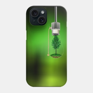 Tree in Hanging Bulb Phone Case