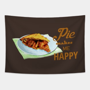 Pie Makes Me Happy Tapestry