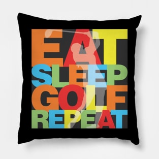 Eat Sleep Golf Repeat Pillow