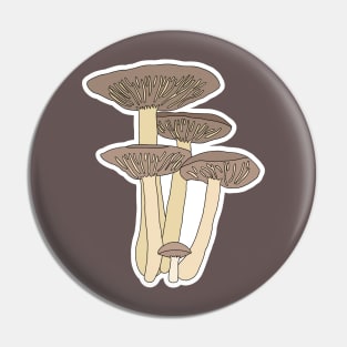 Brown Mushrooms Pin