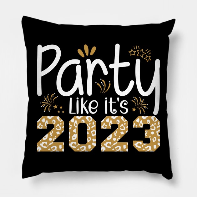 New Year 2023, Party Like it's 2023 Pillow by mcoshop