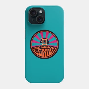 One Groovy Gemini - Retro 60s Vibes Zodiac Sign Phone Case