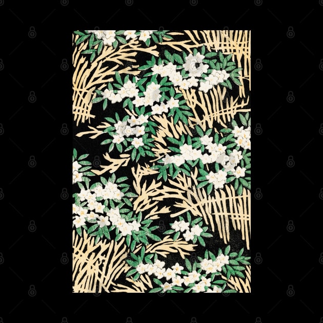 Forest - Antique Japanese Blockprint by CozyCanvas