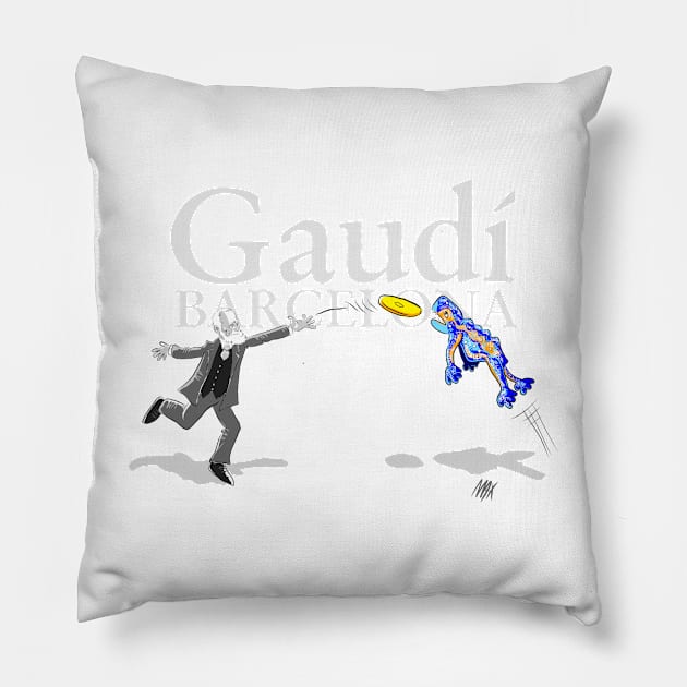 Gaudí - Barcelona Pillow by maxsax