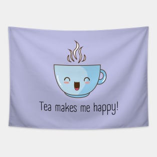 Tea makes me happy Tapestry