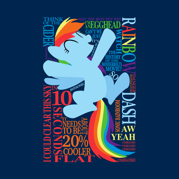 Many Words of Rainbow Dash by ColeDonnerstag