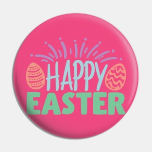 Happy Easter Colorful Easter eggs Pin
