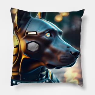 Cyberpunk Dog (1) - Anthropomorphic Sci fi Dogs Pillow