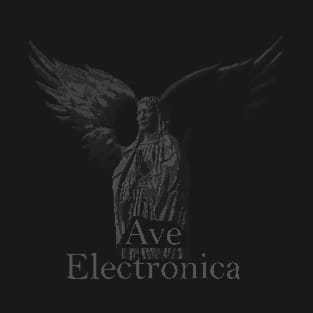 ASCii Sancta Maria - Ave Electronica (White) T-Shirt