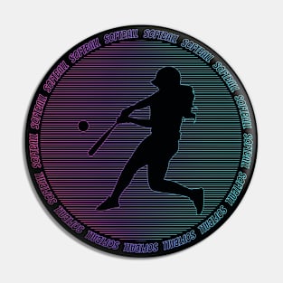 Softball Colorful Passion Pin