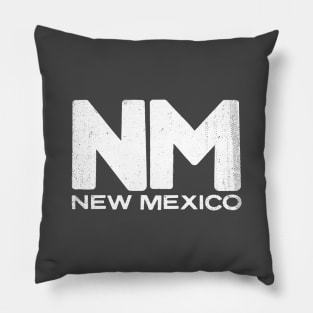 NM New Mexico State Vintage Typography Pillow