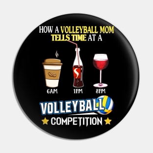 Volleyball Mom At A Volleyball Competition Pin