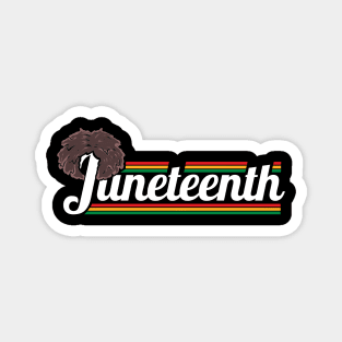 Afro Letter Freedom Day Logo Juneteenth Magnet