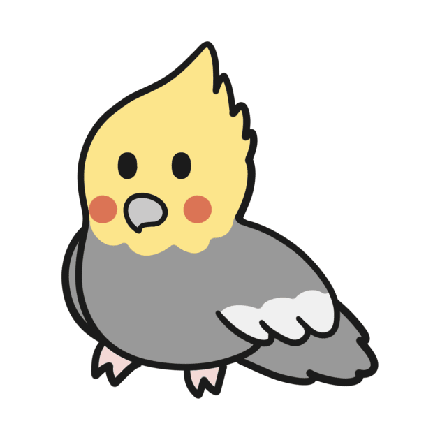 Cute lutino Cockatiel by BiscuitSnack