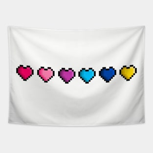 Pride Pixel Hearts Tapestry