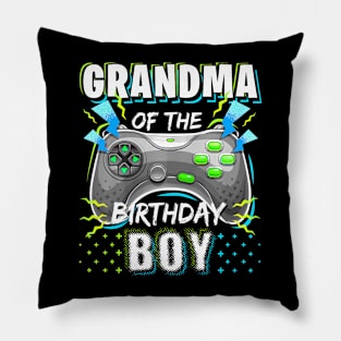 Grandma Of The Birthday Boy Matching Video Game Birthday Pillow