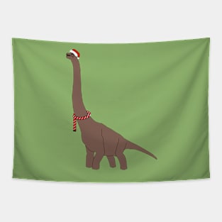 Christmas Brown Dinosaur Digital Art | Christmas Special | illusima Tapestry