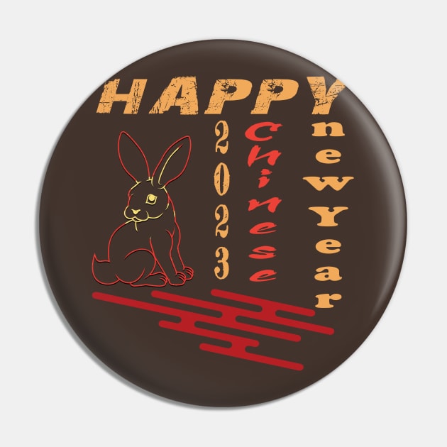 2023 Year of the Rabbit Pin by TeeText