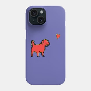 Valentines Day Cute Dog Found Red Heart Phone Case