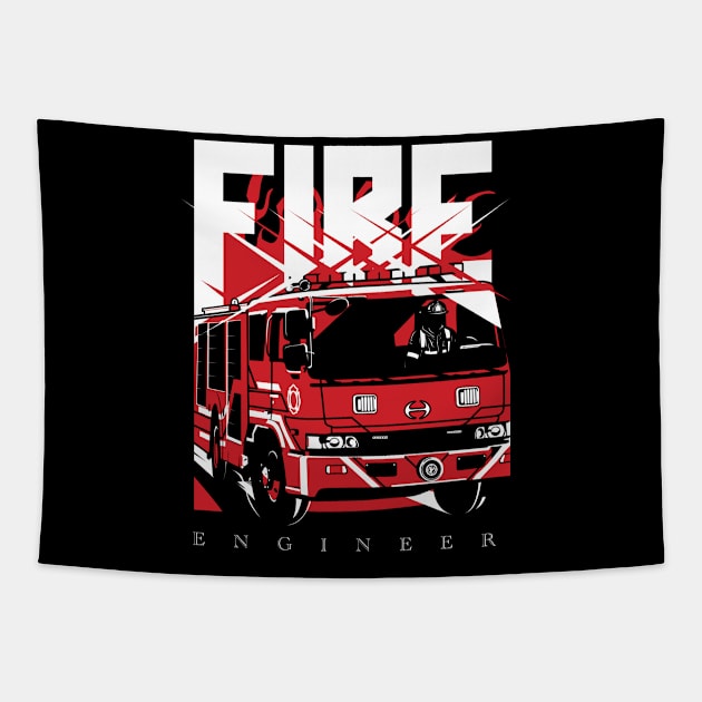 Fire Set No. 3 - Engineer Tapestry by The Fire Place