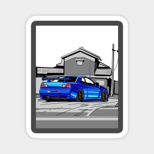 NISSAN skyline r34 gtr godzilla jdm japan paul walker fast and furious Magnet