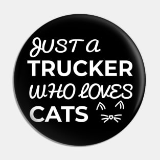 trucker cat Pin