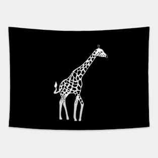 Giraffe black and white illustration design Tapestry