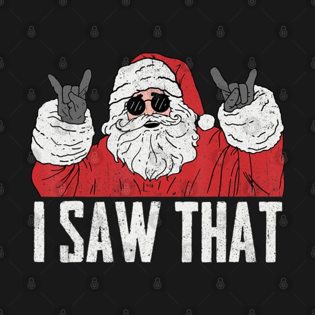 I Saw That Cool Santa Claus Rockin' Christmas Retro by Mitsue Kersting