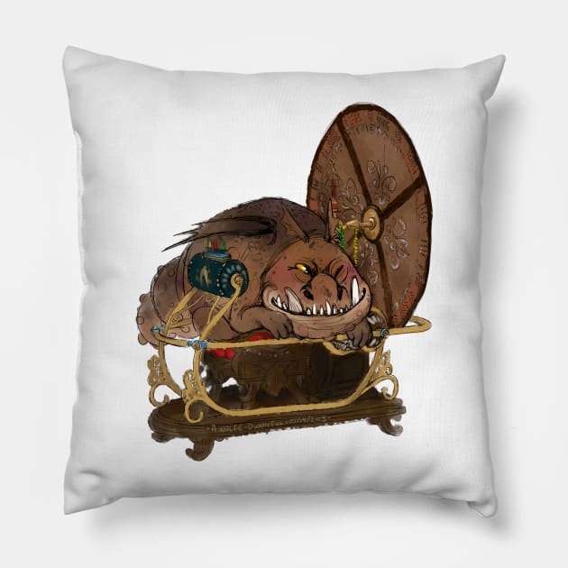 Meatlug on The Time Machine Pillow by FoxintheBushStudios