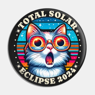 Funny Total Eclipse Cat Pin