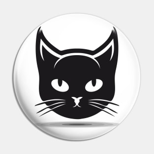 Black cute cat Pin