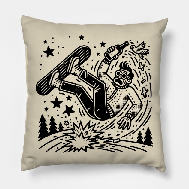 Snowboard Crash Pillow by jarq