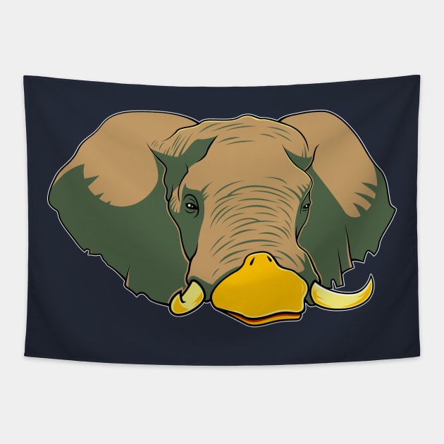 Duck Billed Elephant Tapestry by strangethingsa