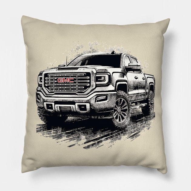 GMC Sierra Pillow by Vehicles-Art