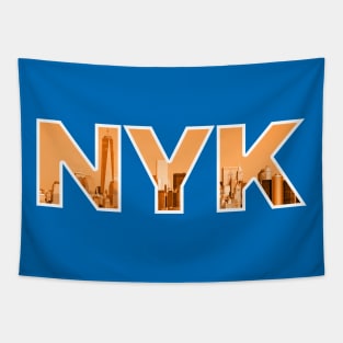 New York Knicks NYK Skyline Tapestry