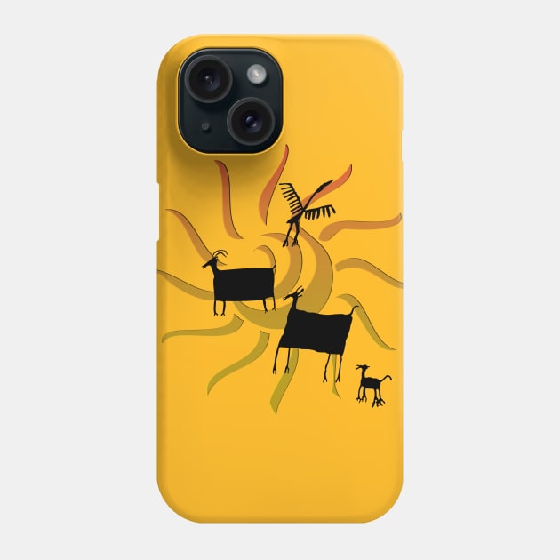 Cave Art - Across Time Phone Case by D_AUGUST_ART_53