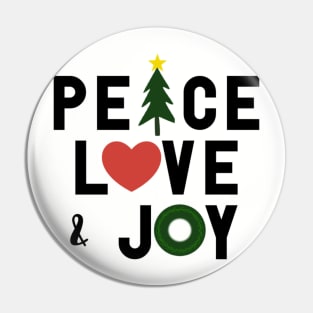 Peace Love & Joy Pin