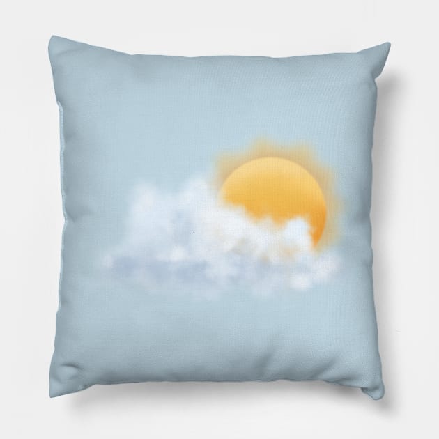 Cloudy Sunshine Pillow by Itssanadz 