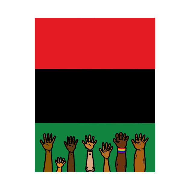 Pan African flag Juneteenth black freedom liberation by Nalidsa