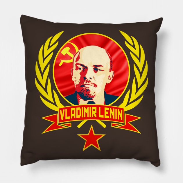 Vladimir Lenin Pillow by Nerd_art
