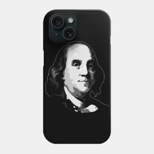 Benjamin Franklin Black and White Phone Case
