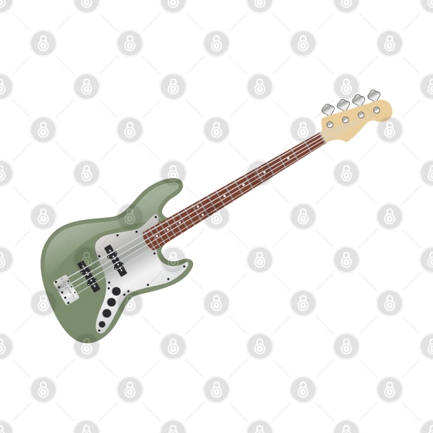 Vintage Avocado Green Electric J-Bass by Vector Deluxe