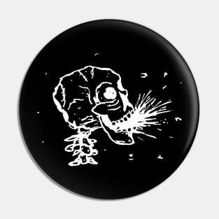 Dark and Gritty Spitting Skull Pin