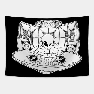 Rave Alien Vinyl DJ Mixing Producer Tapestry