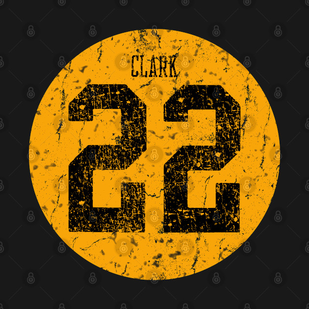 Caitlin Clark Yellow Distressed Jersey Number 22 Front & Back by DurenOys