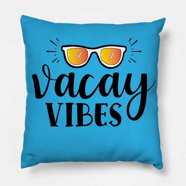 Escape to Paradise: Vacation Vibes Tee Pillow by Hammykk