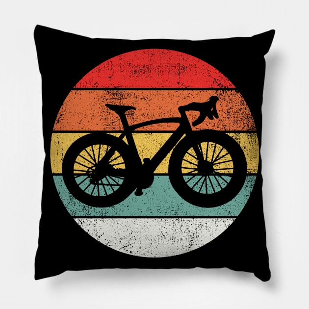 Cycling Cyclist Vintage Pillow by KAWAIITEE