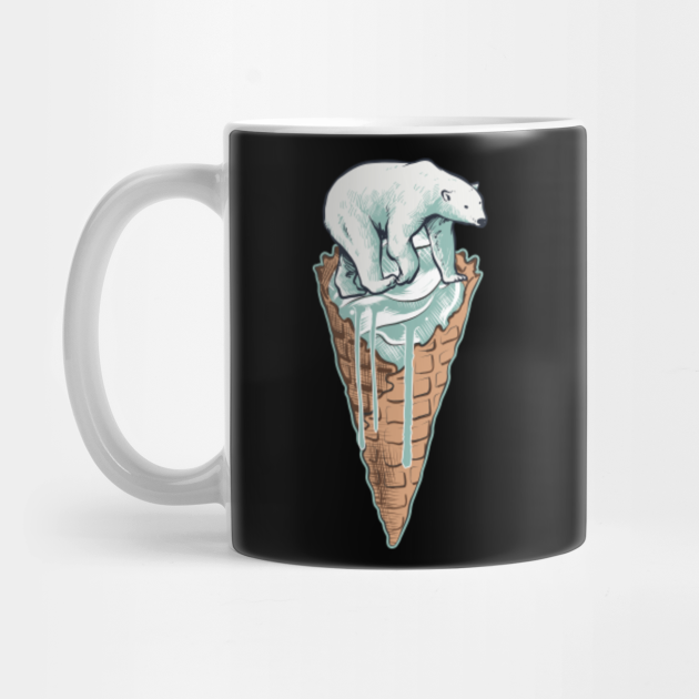 Animals Wildlife Bears Arctic Circle Polar Bear Ice Cream Food Pun Gift Food Puns Mug Teepublic